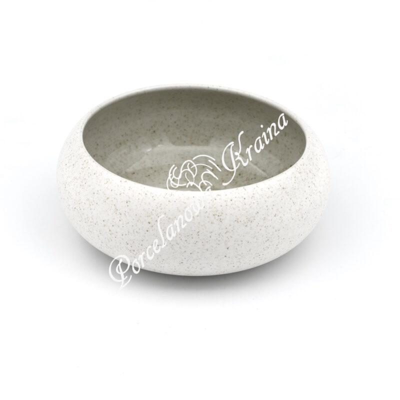 salaterka organic 16 cm Bogucice- alumina granite cool white 1128